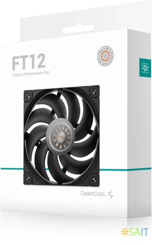 Вентилятор для корпуса Deepcool FT12 120х120x25 черный 4-pin 32дБ (R-FT12-BKWPN1-G) Ret
