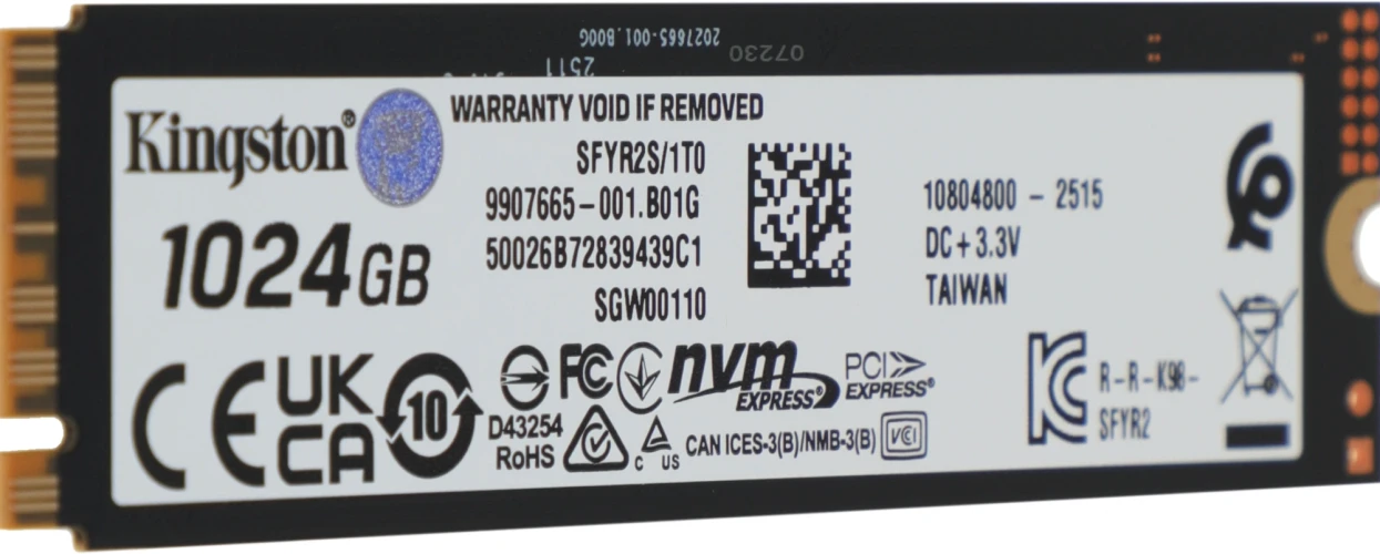 Накопитель SSD Kingston PCIe 5.0 x4 1TB SFYR2S/1T0 Fury Renegade M.2 2280