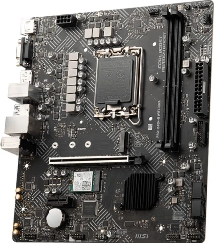 Материнская плата MSI PRO H610M-G WIFI DDR4 Soc-1700 Intel H610 2xDDR4 mATX AC`97 8ch(7.1) GbLAN+VGA+HDMI+DP