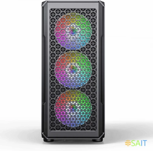 Корпус Accord 3338 черный без БП ATX 1xUSB2.0 1xUSB3.0 audio bott PSU