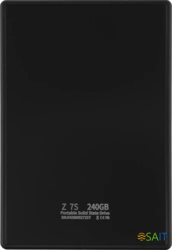 Накопитель SSD Netac USB-C 240Gb NT01Z7S-240G-32BK Z7S 2.5" черный