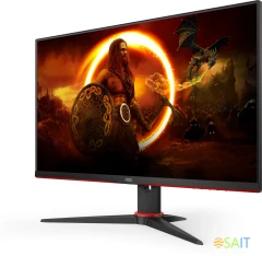 Монитор AOC 23.8&quot; Gaming 24G2SAE черный/красный VA LED 1ms 16:9 HDMI M/M матовая 350cd 178гр/178гр 1920x1080 165Hz FreeSync Premium VGA DP FHD 5.6кг