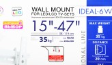 Кронштейн для телевизора Kromax IDEAL-6 белый 15"-47" макс.35кг настенный наклон