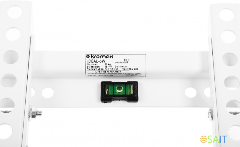 Кронштейн для телевизора Kromax IDEAL-6 белый 15"-47" макс.35кг настенный наклон