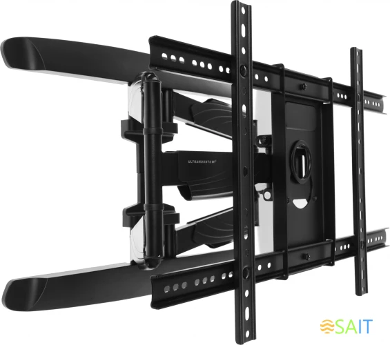 Кронштейн для телевизора Ultramounts UM912 черный 37"-75" макс.45кг настенный поворотно-выдвижной и наклонный