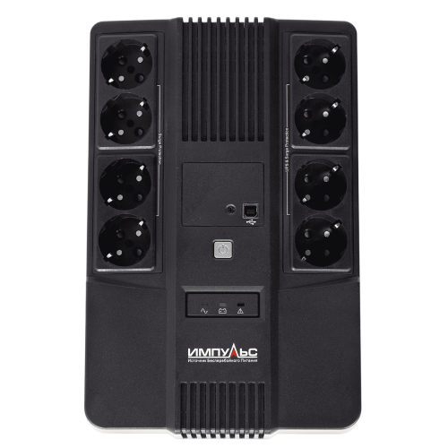 ИБП МАСТЕР 1000, 1000/600 ВА/Вт, LED, USB, RJ11/RJ45, SCHUKOx8 Импульс MT10201