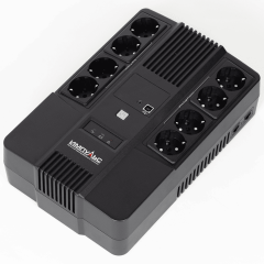 ИБП МАСТЕР 1000, 1000/600 ВА/Вт, LED, USB, RJ11/RJ45, SCHUKOx8 Импульс MT10201