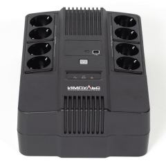 ИБП МАСТЕР 1000, 1000/600 ВА/Вт, LED, USB, RJ11/RJ45, SCHUKOx8 Импульс MT10201