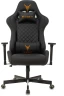 Кресло игровое Knight ARMOR черный ромбик эко.кожа с подголов. крестов. металл