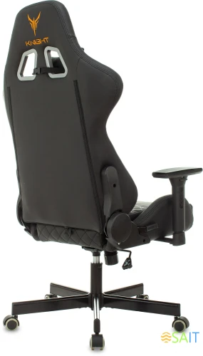 Кресло игровое Knight ARMOR черный ромбик эко.кожа с подголов. крестов. металл