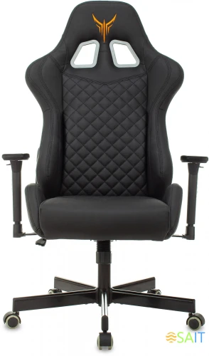 Кресло игровое Knight ARMOR черный ромбик эко.кожа с подголов. крестов. металл