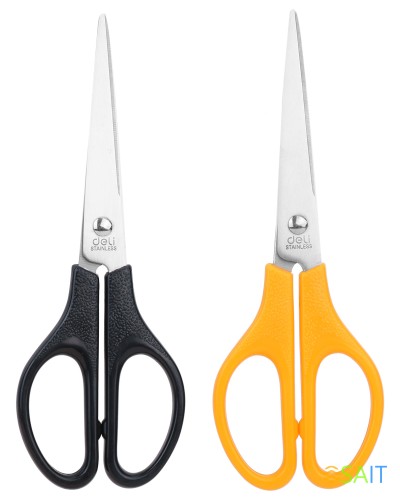 Ножницы Deli E0603 офисные 170мм ручки пластиковые сталь ассорти пакет с европод.