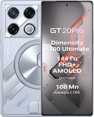 Смартфон Infinix X6871 GT 20 Pro 256Gb 12Gb серебристый моноблок 3G 4G 2Sim 6.78" 1080x2436 Android 14 108Mpix 802.11 a/b/g/n/ac/ax NFC GPS GSM900/1800 GSM1900 Protect FM A-GPS