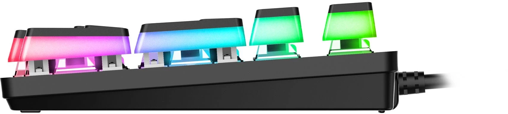 Клавиатура Acer Nitro OKW303 механическая черный/серый USB for gamer LED (ZL.KBDCC.01D)