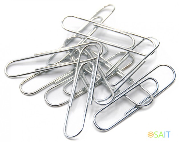 Скрепки Silwerhof 491038 металл оцинкованные 33мм (упак.:100шт) картонная коробка