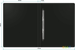 Папка метал.пруж.скоросш. Бюрократ -PZ05PBLCK A4 пластик 0.5мм торц.наклейка черный