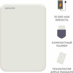 Мобильный аккумулятор Solove Mi W12 Pro 10000mAh QC3.0/PD3.0/PE2.0 20W 3A USB-C белый (W12 PRO WHITE RUS)