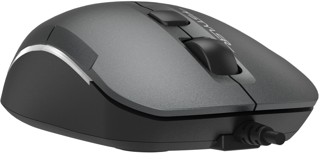 Мышь A4Tech Fstyler FM26S серый/черный оптическая 1600dpi silent USB для ноутбука 4but (FM26S USB (SMOKY GREY))