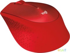 Мышь Logitech M331 Silent Plus красный оптическая 1000dpi silent беспров. USB 3but (910-004916)