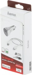 Автомобильное зар./устр. Hama H-183317 3A (PD) USB Type-C для Apple белый (00183317)