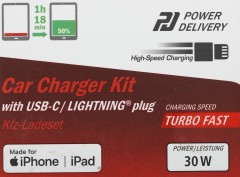 Автомобильное зар./устр. Hama H-183317 3A (PD) USB Type-C для Apple белый (00183317)