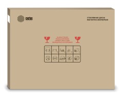 Доска стеклянная Cactus CS-GBD-90x120-BK стеклянная черный 90x120см стекло