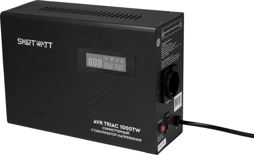 Стабилизатор напряжения Smartwatt AVR Triac 1000TW 1000ВА черный