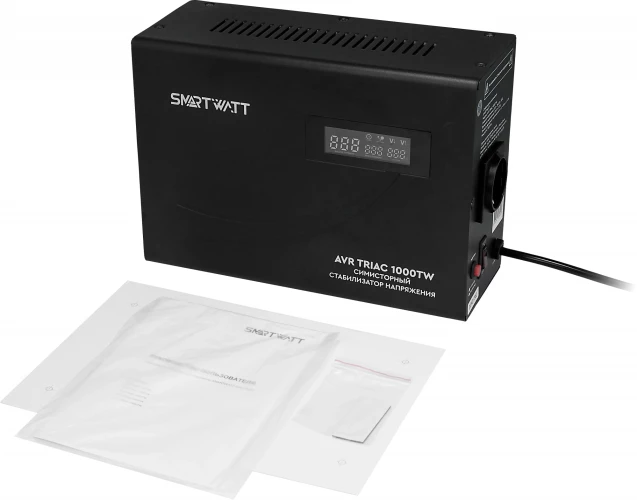 Стабилизатор напряжения Smartwatt AVR Triac 1000TW 1000ВА черный