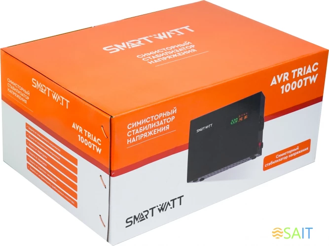 Стабилизатор напряжения Smartwatt AVR Triac 1000TW 1000ВА черный