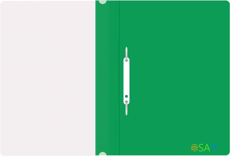 Папка-скоросшиватель Silwerhof Eco A4 прозрач.верх.лист пластик зеленый 0.11/0.13