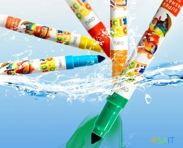 Фломастеры Deli EC155-12 пулевидный пиш. наконечник 12цв. коробка с европодвесом