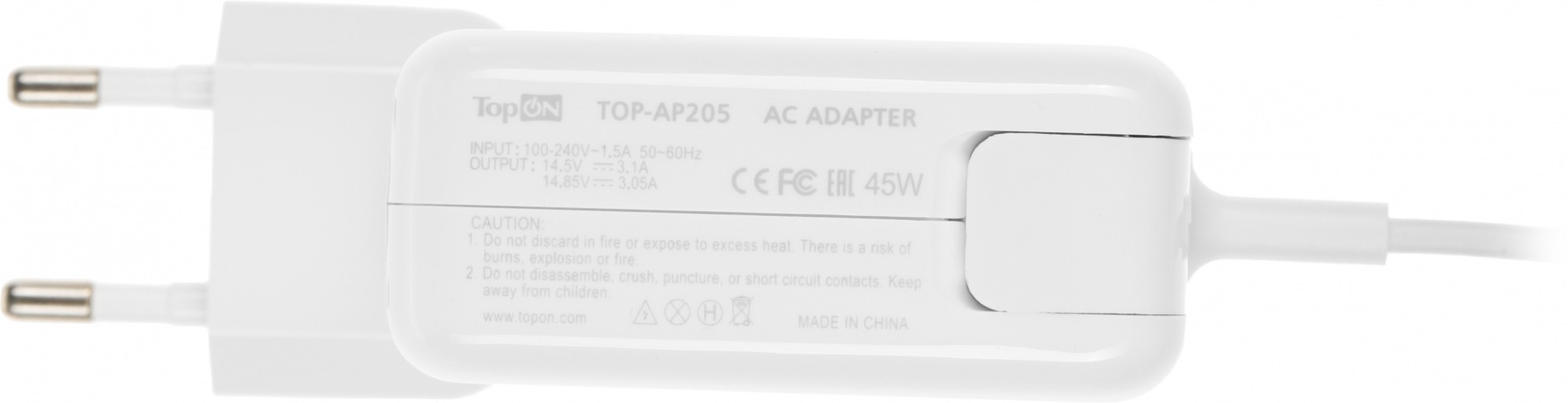 Блок питания TopON TOP-AP205 45W 14.85V-14.85V 3.05A от бытовой электросети