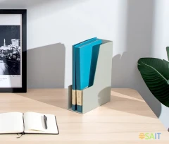 Лоток вертикальный Deli NS022green Nusign 1отд. для бумаг A4 308x249x91мм зеленый пластик