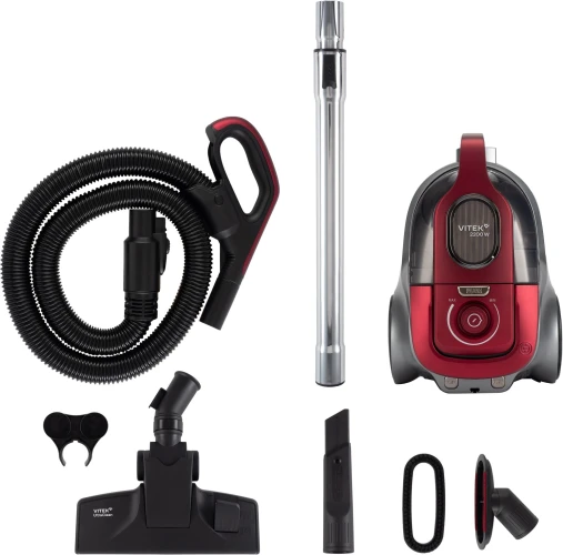 Пылесос Vitek VT-CV3113 2200Вт красный/серый