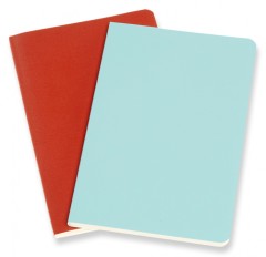 Блокнот Moleskine VOLANT QP711F16B24 Pocket 90x140мм 80стр. линейка мягкая обложка оранжевый/голубой (2шт)
