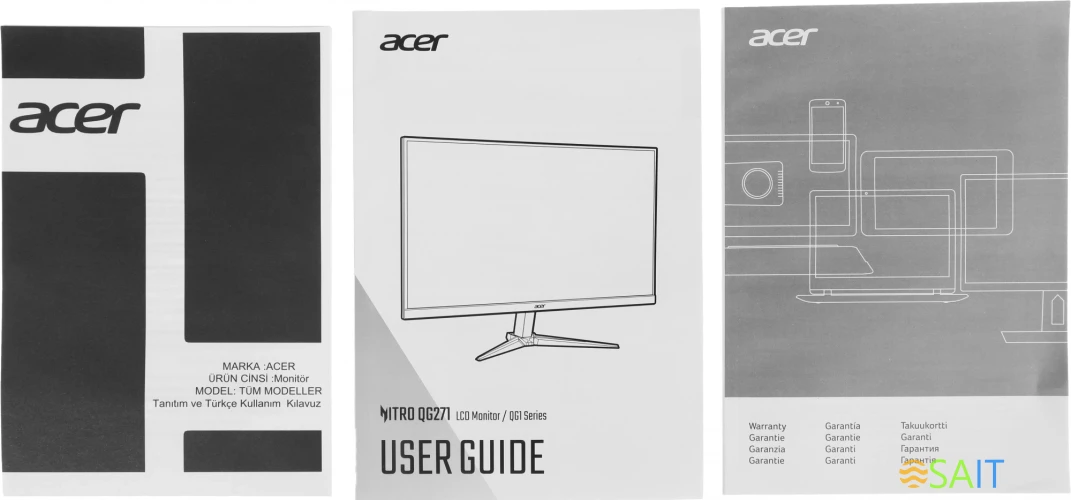 Монитор Acer 27" Nitro QG271Ebii черный IPS LED 1ms 16:9 HDMI матовая 250cd 178гр/178гр 1920x1080 100Hz FreeSync VGA FHD 5.1кг