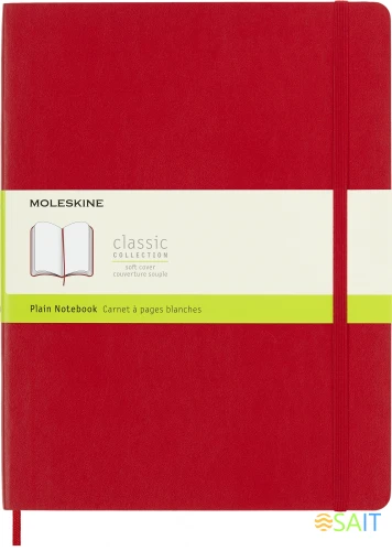 Блокнот Moleskine CLASSIC SOFT QP623F2 XLarge 190х250мм 192стр. нелинованный мягкая обложка красный