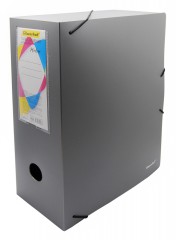 Папка архивная на резинке Silwerhof Perlen 311916-77 полипропилен 1мм корешок 120мм A4 серебристый металлик