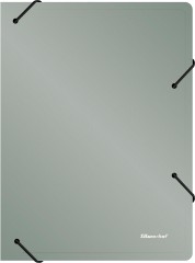 Папка архивная на резинке Silwerhof Perlen 311916-77 полипропилен 1мм корешок 120мм A4 серебристый металлик