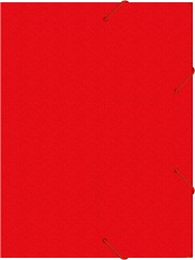 Папка-короб на резинке Бюрократ -BA40/07RED пластик 0.7мм корешок 40мм A4 красный