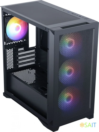 Корпус Accord AM08 черный без БП mATX 4x120mm 2x140mm 2xUSB2.0 1xUSB3.0 audio bott PSU