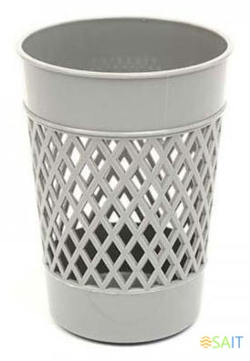 Стакан для канцелярских принадлежностей Buro Стандарт 100x55x75мм пластик серый