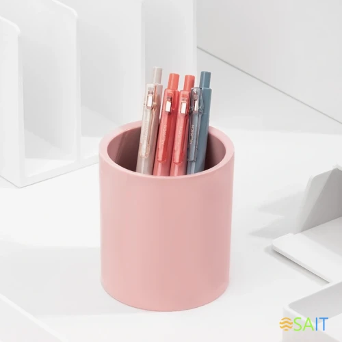 Стакан для канцелярских принадлежностей Deli ENS023 PINK Nusign круглая 83x95мм пластик розовый