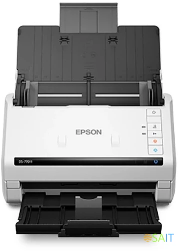 Сканер протяжный Epson WorkForce DS-770II (B11B262401/501) A4 белый/черный