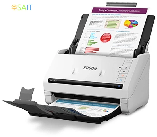 Сканер протяжный Epson WorkForce DS-770II (B11B262401/501) A4 белый/черный