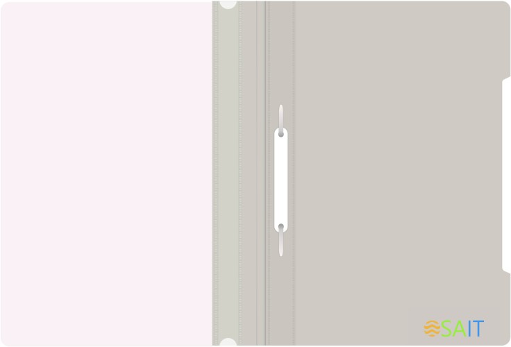 Папка-скоросшиватель Бюрократ -PS20GREY A4 прозрач.верх.лист пластик серый 0.12/0.16