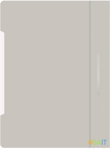 Папка-скоросшиватель Бюрократ -PS20GREY A4 прозрач.верх.лист пластик серый 0.12/0.16