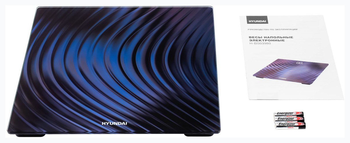 Весы напольные электронные Hyundai H-BS03980 макс.180кг синий/фиолетовый