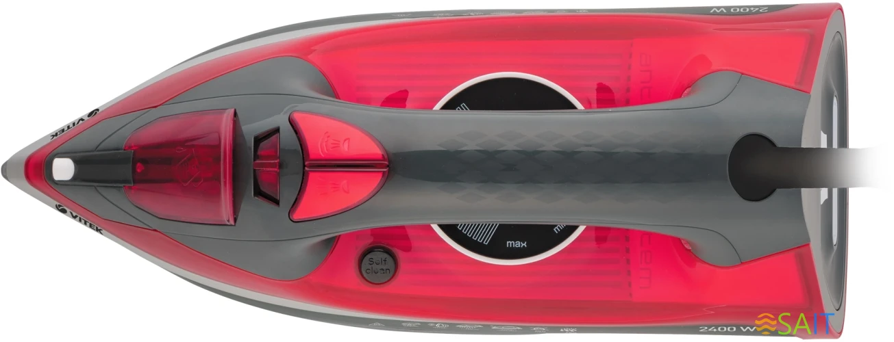 Утюг Vitek VT-8348 2400Вт серый/красный