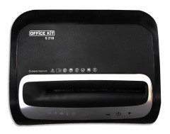 Шредер Office Kit S218 (1,9x13) черный (секр.P-5) фрагменты 22лист. 30лтр. скрепки скобы пл.карты CD